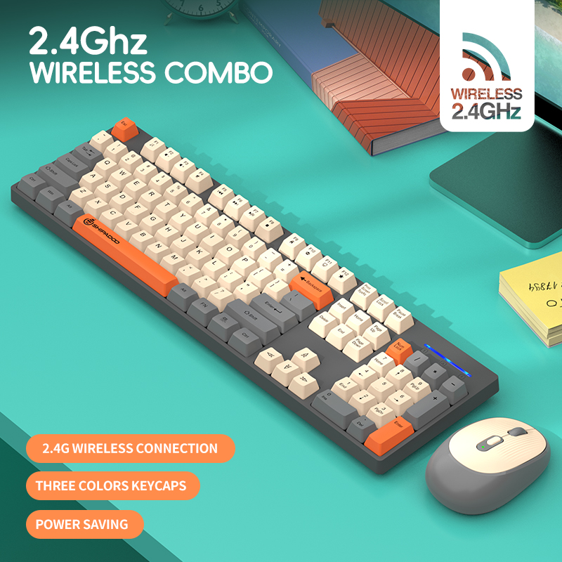 2.4GHzワイヤレス接続、104キー、フルサイズ、人間工学 - Pc Gaming Fullset のレビューと価格