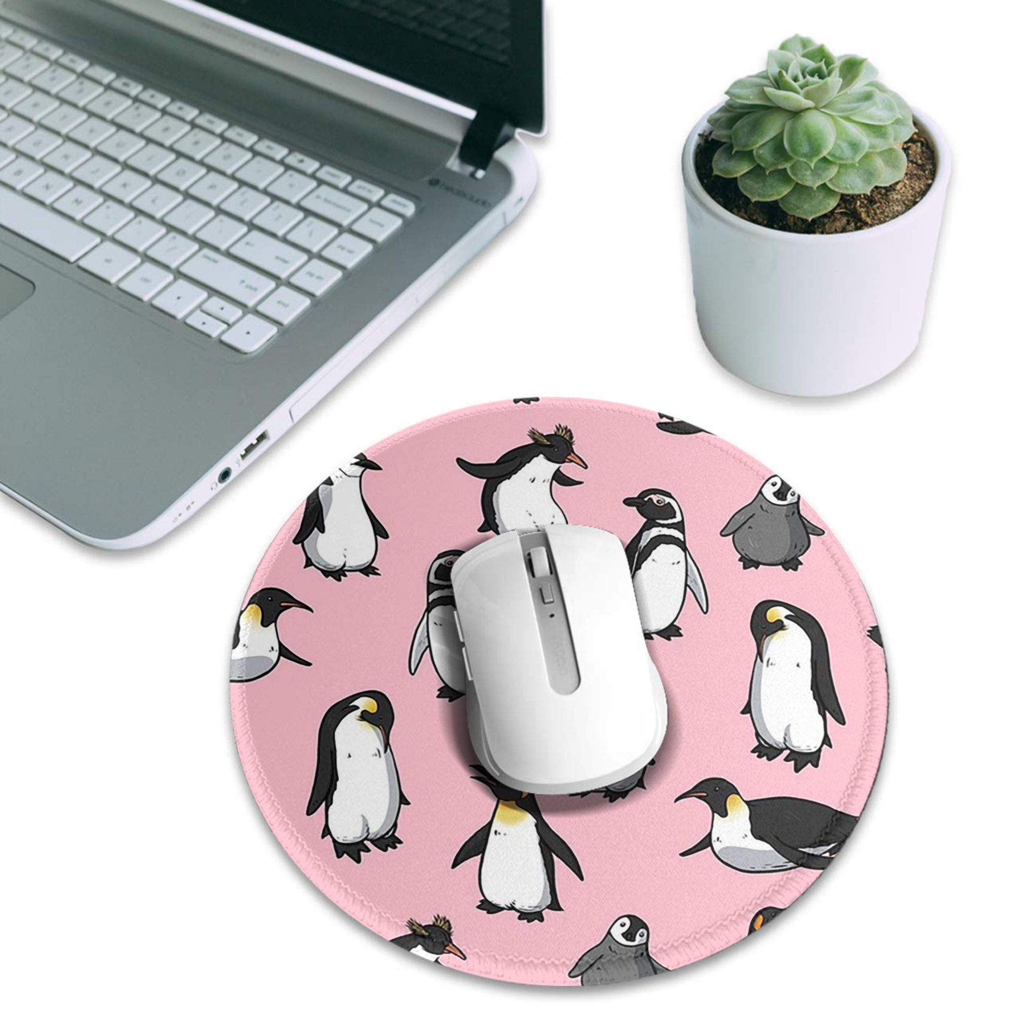 かわいいペンギン（ピンク色）のマウスパッド。コンピューター用 - Pc Gaming Pink のレビューと価格
